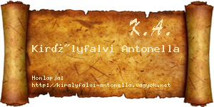 Királyfalvi Antonella névjegykártya
